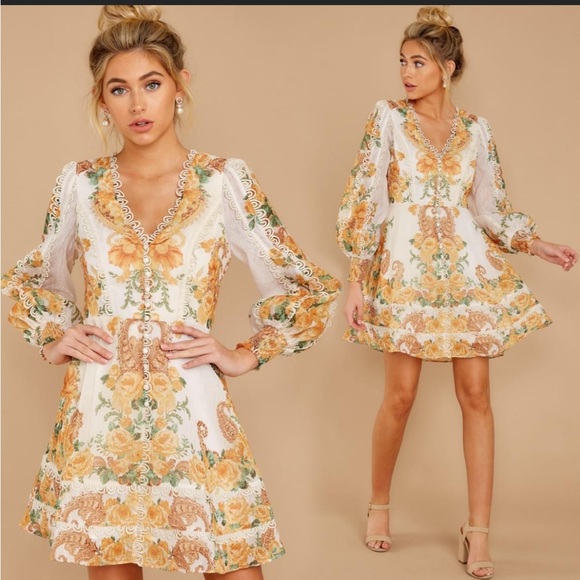 Zimmermann Dresses & Skirts - Yellow Romantic Dalliance Floral Dress Pattie Floral Inspired